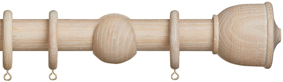 Hallis Eden 35mm Wood Pole Oatmeal Urn