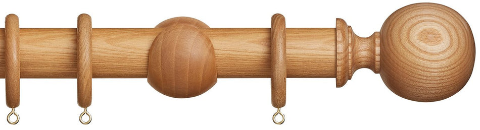Hallis Eden 35mm Wood Pole Natural Ball