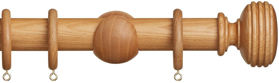 Hallis Eden 35mm Wood Pole Natural Ellipse