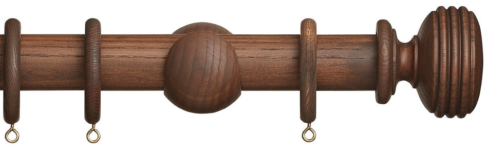 Hallis Eden 35mm Wood Pole Cocoa Ellipse