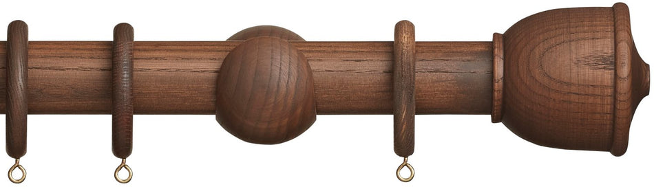 Hallis Eden 35mm Wood Pole Cocoa Urn