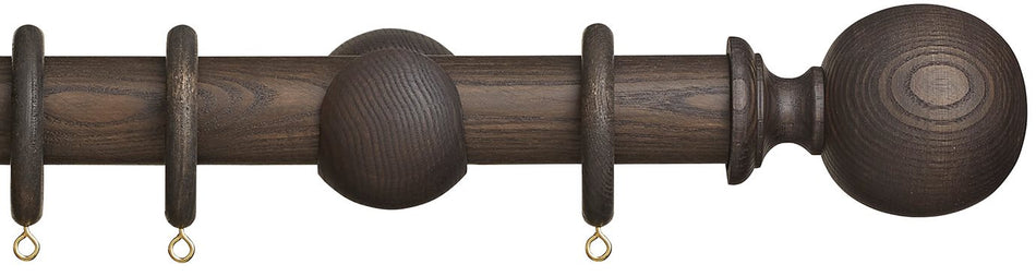 Hallis Eden 35mm Wood Pole Umber Ball