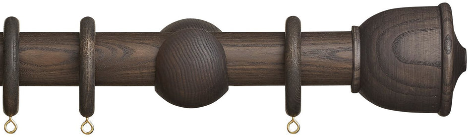 Hallis Eden 35mm Wood Pole Umber Urn