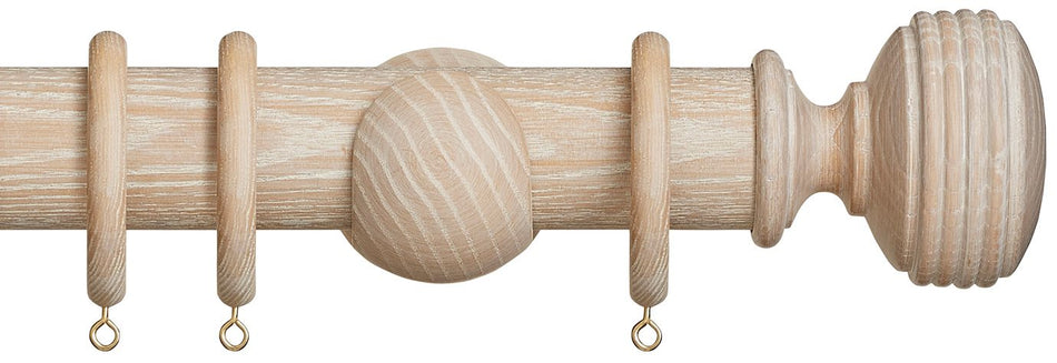 Hallis Eden 45mm Wood Pole Oatmeal Ellipse