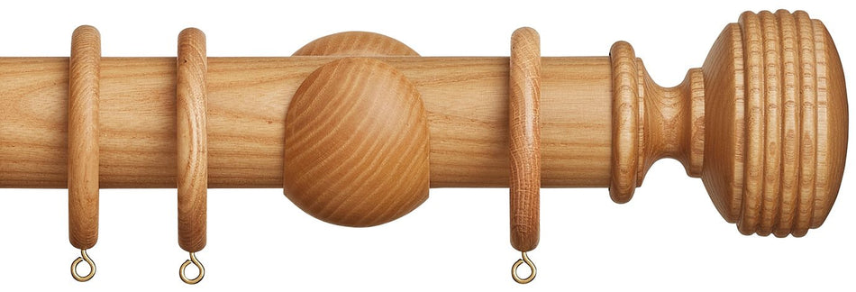 Hallis Eden 45mm Wood Pole Natural Ellipse