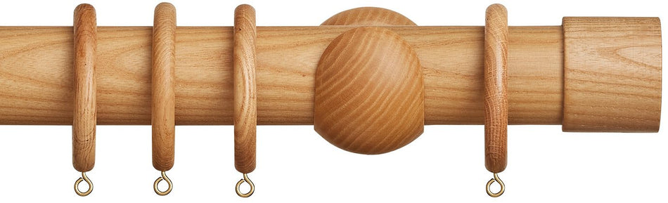 Hallis Eden 45mm Wood Pole Natural End Cap