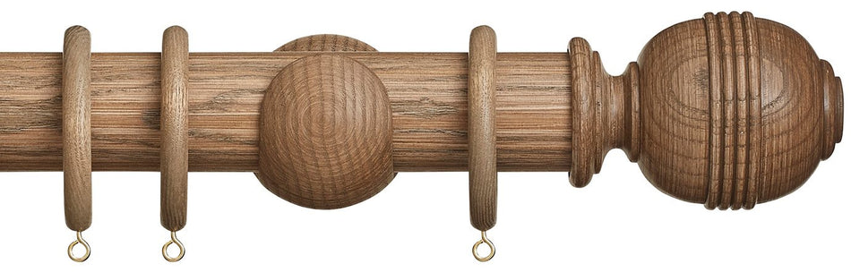 Hallis Eden 45mm Wood Pole Sisal Ridged Ball