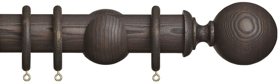 Hallis Eden 45mm Wood Pole Umber Ball