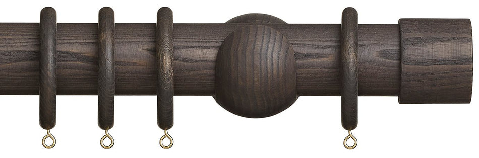 Hallis Eden 45mm Wood Pole Umber End Cap