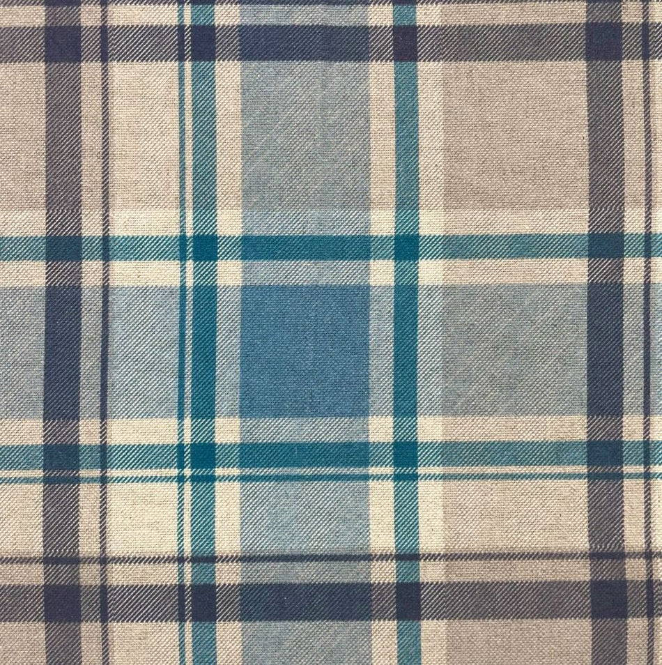 Chatham Glyn Highland Checks Murray Bluebell Fabric