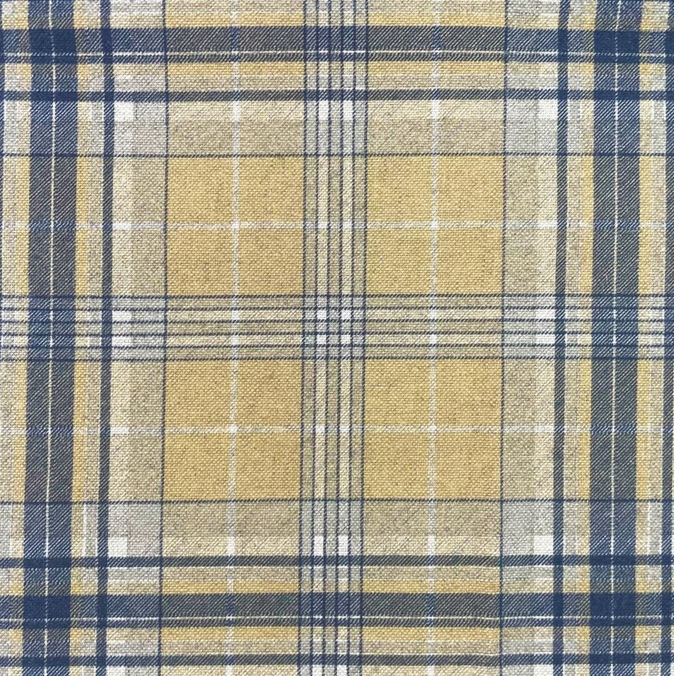 Chatham Glyn Highland Checks Maxwell Buttercup Fabric