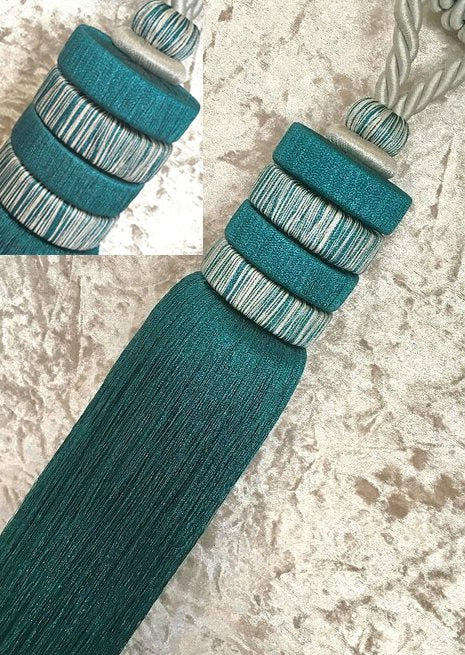 Copper Fox Horizon Rope Curtain Tieback Petrol