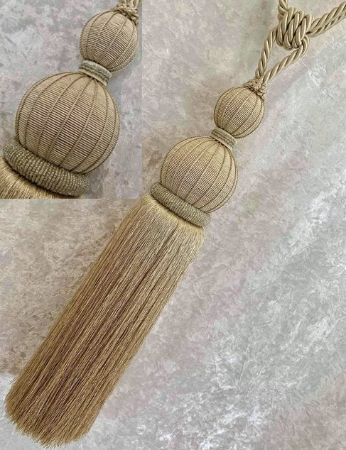 Copper Fox Imperial Rope Curtain Tieback Beige