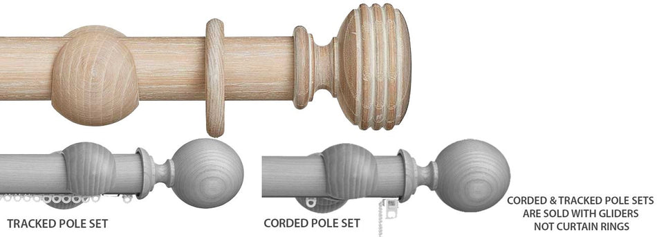 Hallis Eden 45mm Corded/Tracked Pole Oatmeal Ellipse