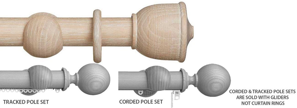 Hallis Eden 45mm Corded/Tracked Pole Oatmeal Urn