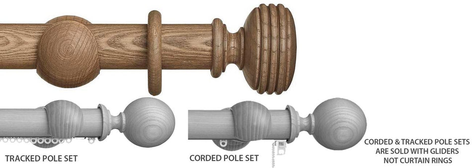 Hallis Eden 45mm Corded/Tracked Pole Sisal Ellipse
