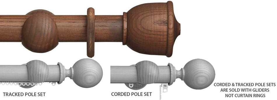 Hallis Eden 45mm Corded/Tracked Pole Cocoa Urn