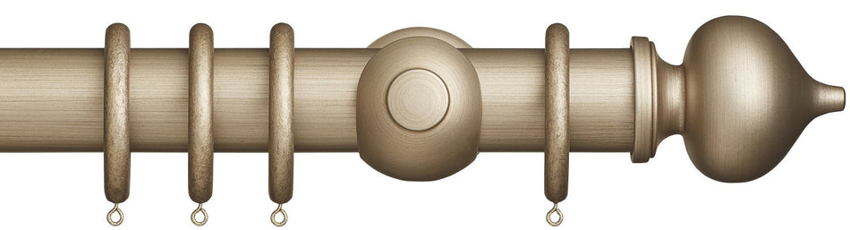 Museum 55mm Satin Oyster Pole Florence Finial