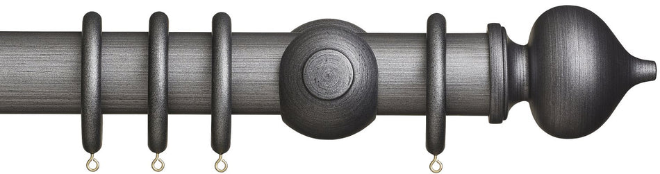 Museum 55mm Satin Pewter Pole Florence Finial
