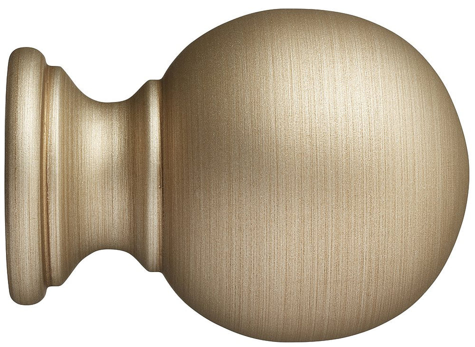 Museum 35mm 45mm & 55mm Finial only Plain Ball Satin Oyster