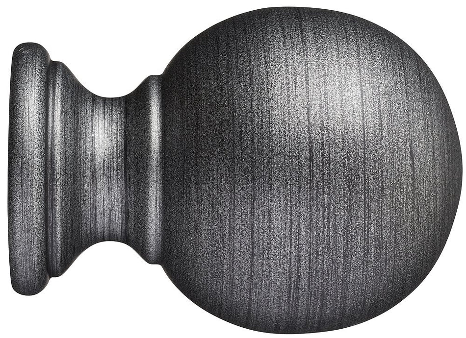 Museum 35mm 45mm & 55mm Finial only Plain Ball Satin Pewter