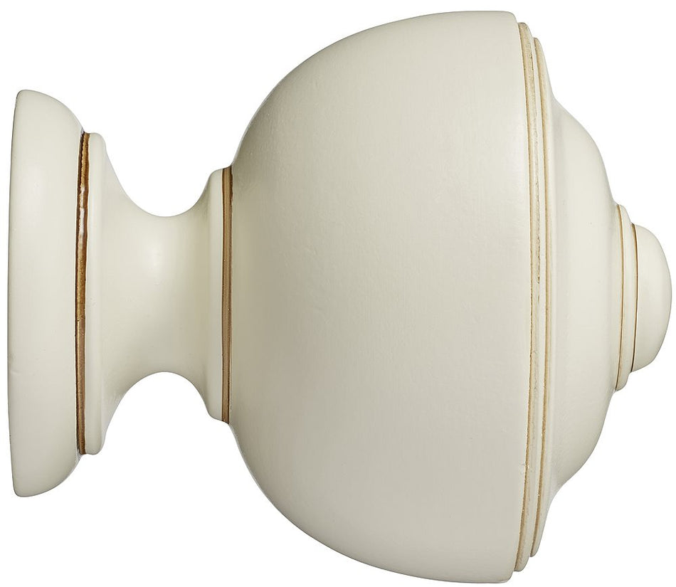 Museum 35mm 45mm & 55mm Finial only Asher Antique White
