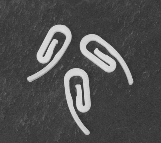 Renaissance Rounded Polyacetal Plastic Curtain Hooks, White