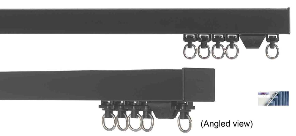 Silent Gliss 6970 Hand Drawn Silent Curtain Track Wave Black