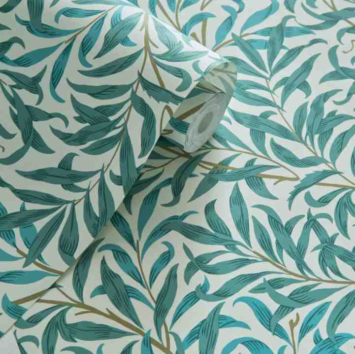 Clarke & Clarke William Morris Willow Boughs Teal Wallpaper