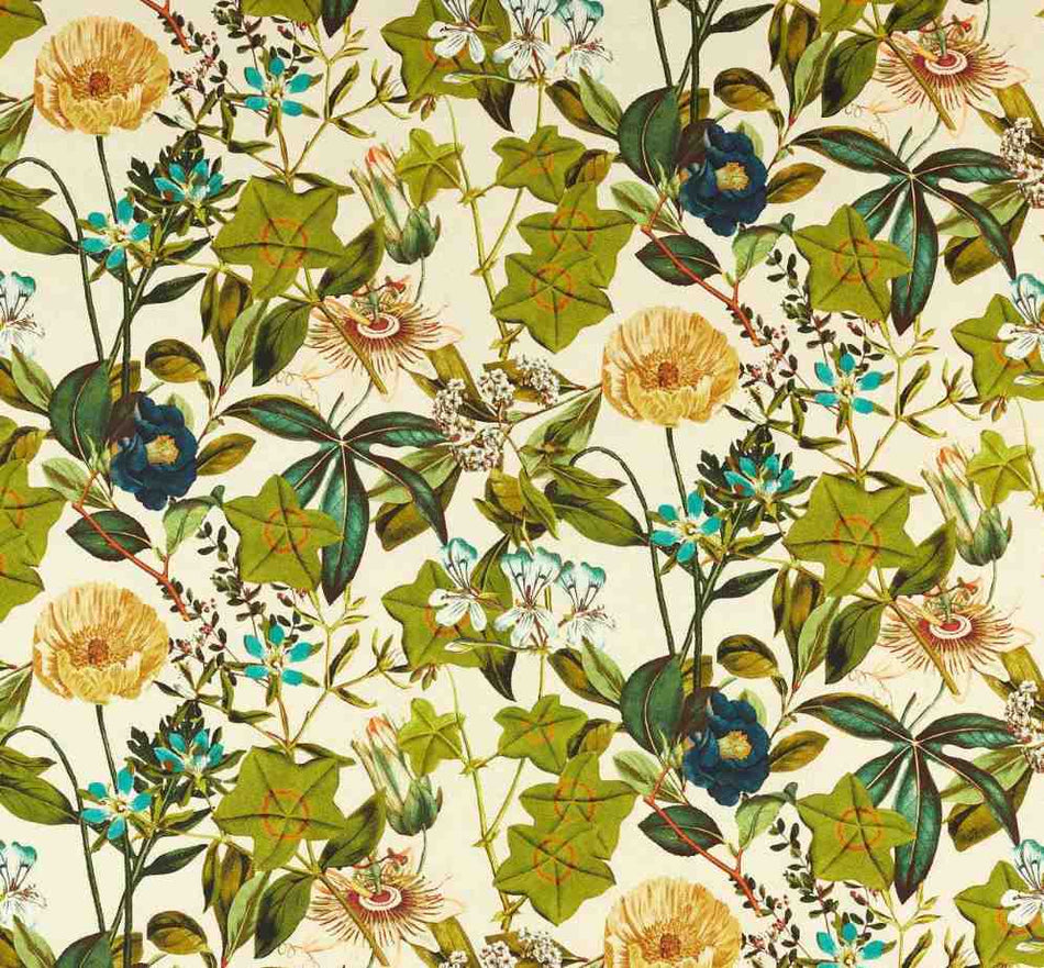 Clarke & Clarke Alfresco Passiflora Denim Outdoor Fabric