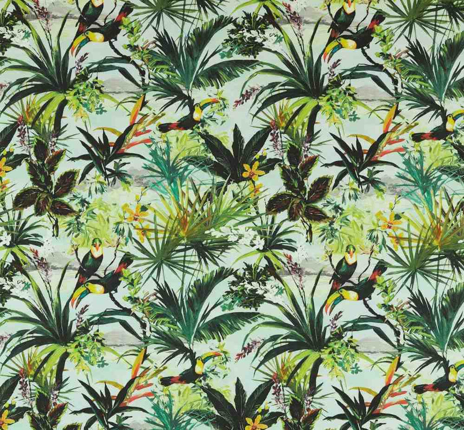 Clarke & Clarke Alfresco Toucan Sky Outdoor Fabric