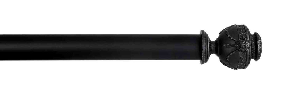 Byron Manor 35mm 45mm 55mm Curtain Pole Waxed Black Victoria