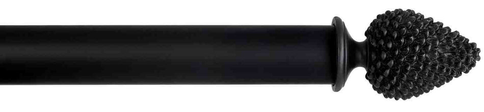 Byron Manor 35mm 45mm 55mm Curtain Pole Waxed Black Haggerston