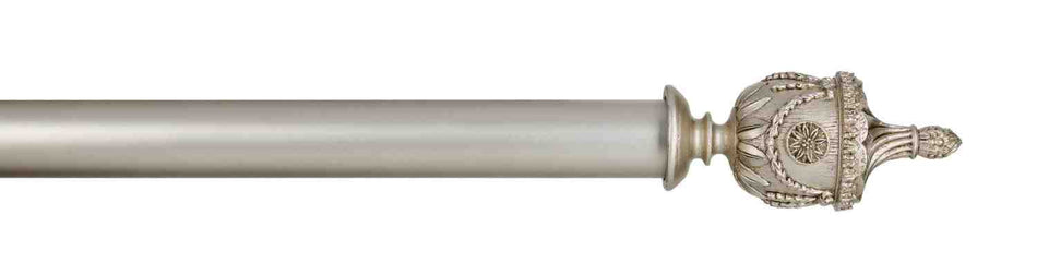 Byron Manor 35mm 45mm 55mm Curtain Pole Burnished Silver Newington