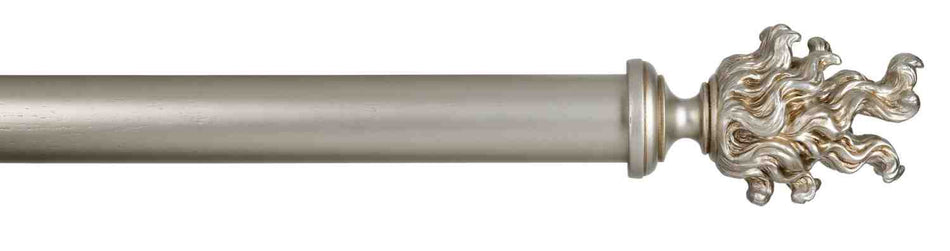 Byron Manor 35mm 45mm 55mm Curtain Pole Burnished Silver Brunswick
