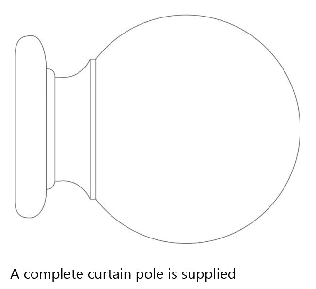 Laura Ashley 40mm Bespoke Handcrafted Wood Curtain Pole Ball
