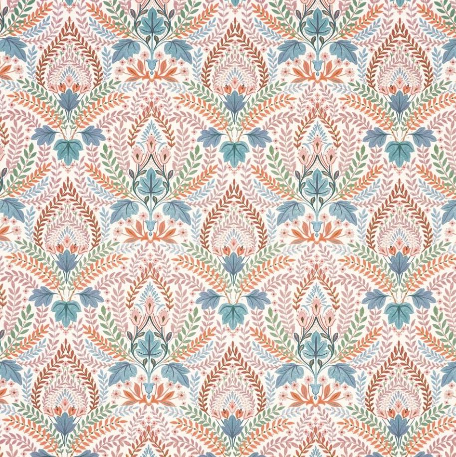 Prestigious Textiles Poetry Script Peach Fabric