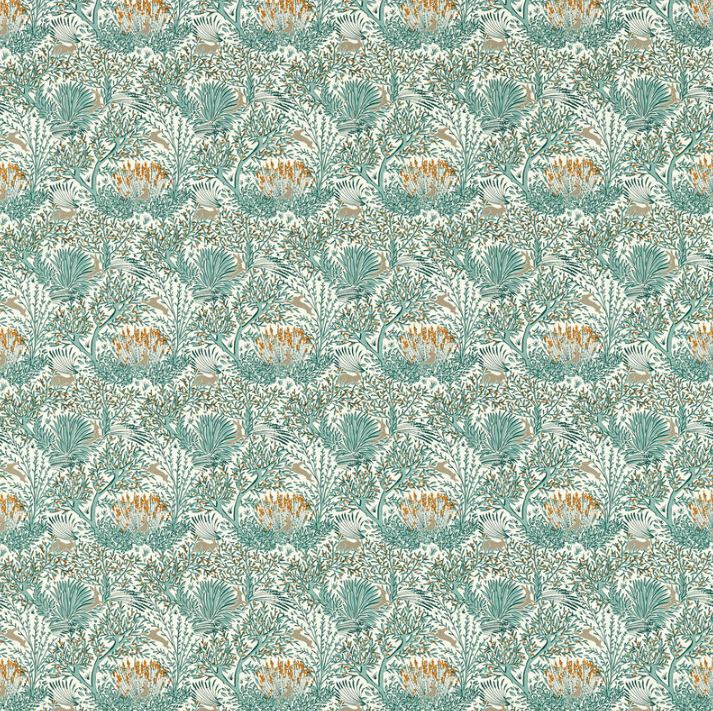 Studio G Northwood Wilderwood Teal/Spice Fabric