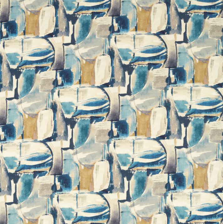 Clarke & Clarke Vivido Figura Denim/Linen Fabric