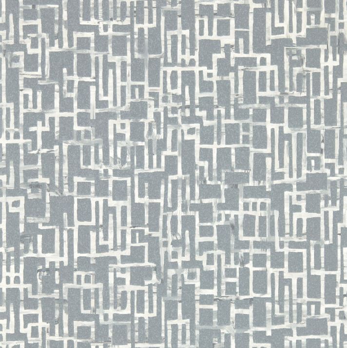 Clarke & Clarke Vivido Quadrata Steel Wallpaper