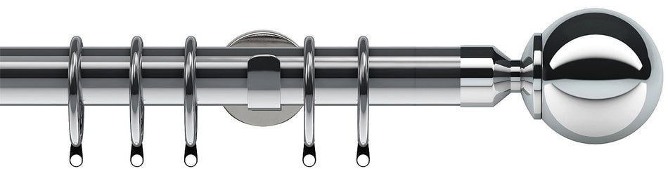 Speedy Poles Apart 28mm Pole Cylinder Chrome Ball