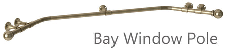 Speedy Poles Apart 28mm Eyelet Bay Curtain Pole Antique Brass