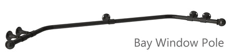 Speedy Poles Apart 28mm Eyelet Bay Curtain Pole Black