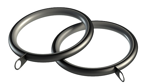 Speedy 35mm Metal Lined Curtain Pole Rings Black