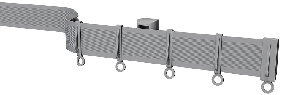 Speedy Streamline PVC Coiled Curtain Track Silver