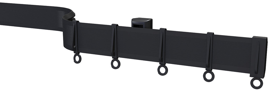 Speedy Streamline PVC Coiled Curtain Track Black