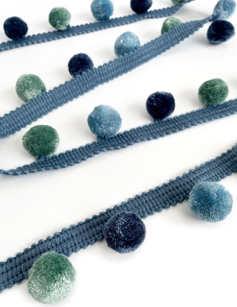 Laura Ashley Arwen Pom Pom Trimming, Midnight