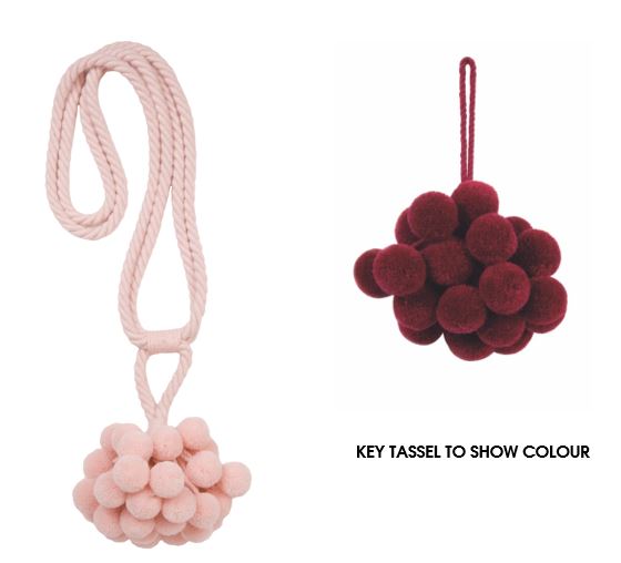 JLS Berry Pom Pom Tieback 93713/104