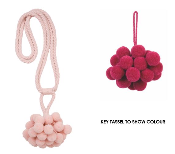 JLS Berry Pom Pom Tieback 93713/105