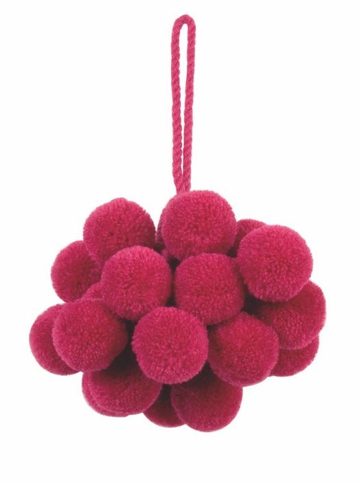 JLS Berry Pom Pom Key Tassel 93717/105